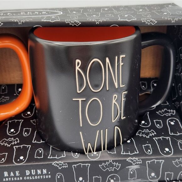 Rae Dunn Halloween oversized mugs set of 2 BORN TO BE WILD - Picture 3 of 3
